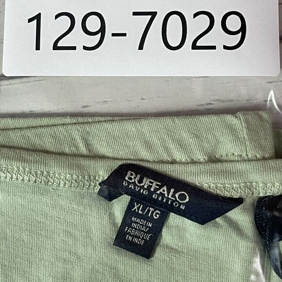 Buffalo David Bitton Babydoll Top Womens Size XL Green Peplum Tank MSRP $39 - Picture 13 of 13